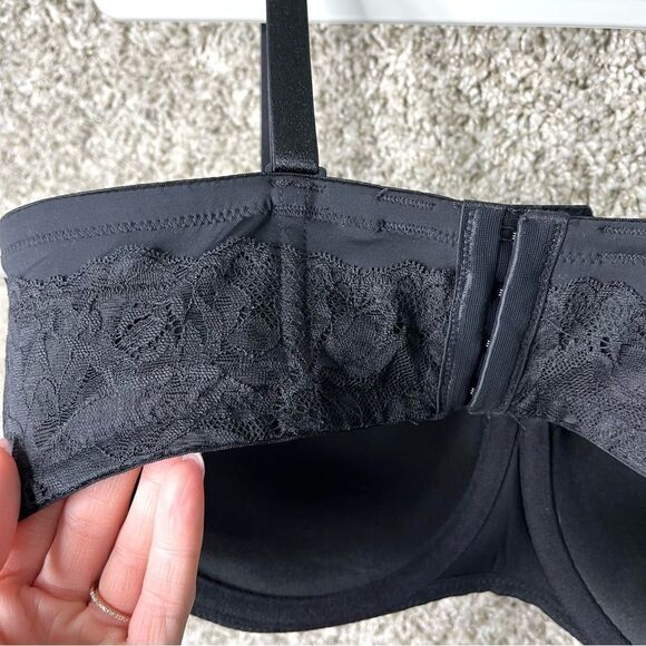 Torrid Bra Women’s 38DDD Curve Black Lace Bombshell Everyday Strapless Push-Up - Picture 4 of 7